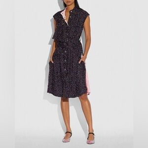 Coach Dot Sleeveless Dress Cap Sleeve Size 6